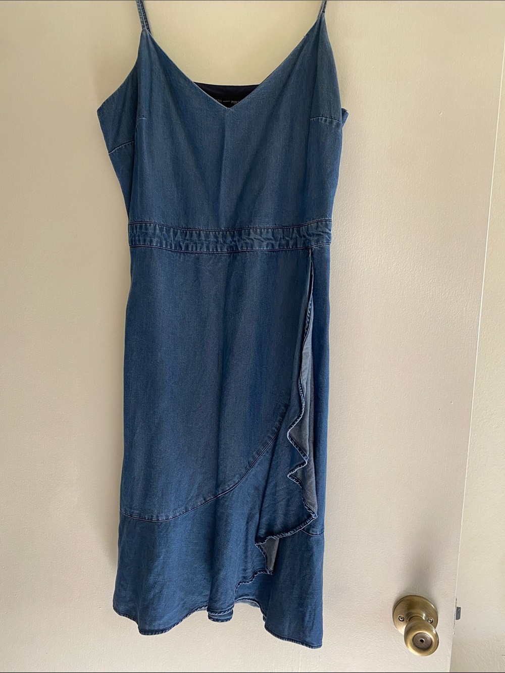 Banana Republic Dark Blue Denim Midi Slip Dress